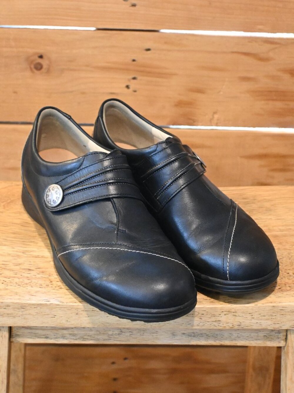 Finn Comfort Galway Handmade Leather Shoes in Black - US 8.5 Made in Germany